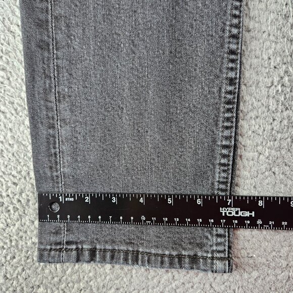 Levis Jeans Mens 29x30 Black 505 Straight Leg Distressed Denim Classic - Picture 14 of 16